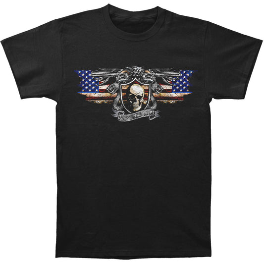 Novelty 2Nd Amendment Dont Tread On Me Silver Foil T-shirt