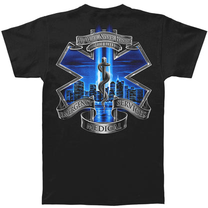Novelty 911 EMS Blue Skies We Will Never Forget T-shirt