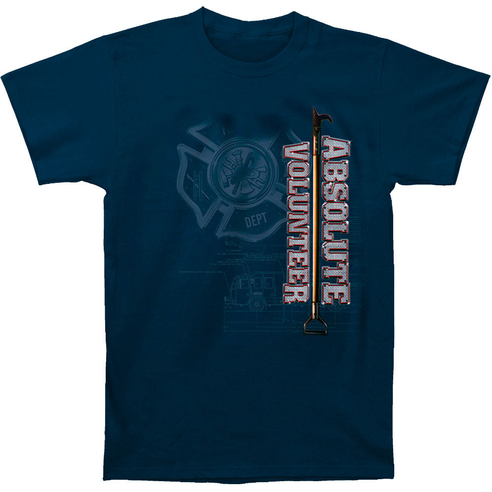 Novelty Absolute Volunteer Firefighter Blue Print T-shirt