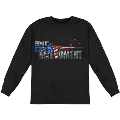 Novelty AR15 Second Amendment Flag Long Sleeve