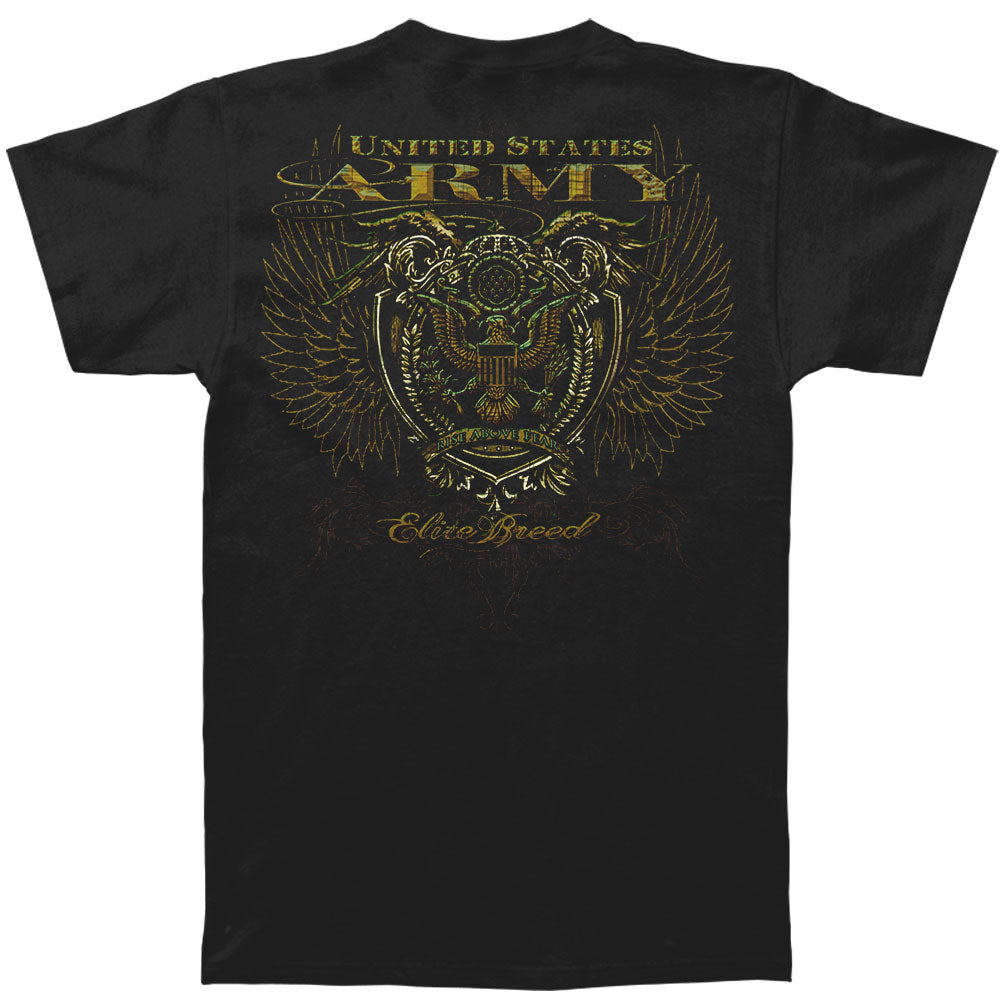 Novelty Army Crest Elite Breed Rise Above Fear T-shirt