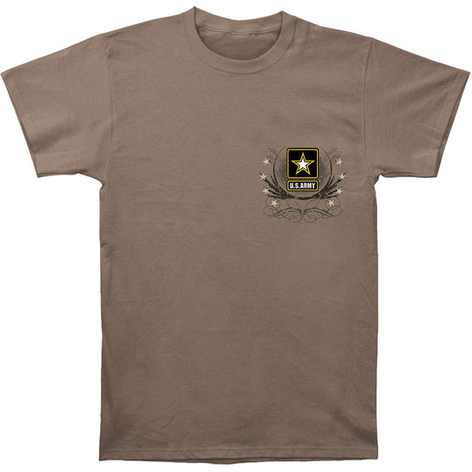 Novelty Army Star Double Four Star Double Flag T-shirt