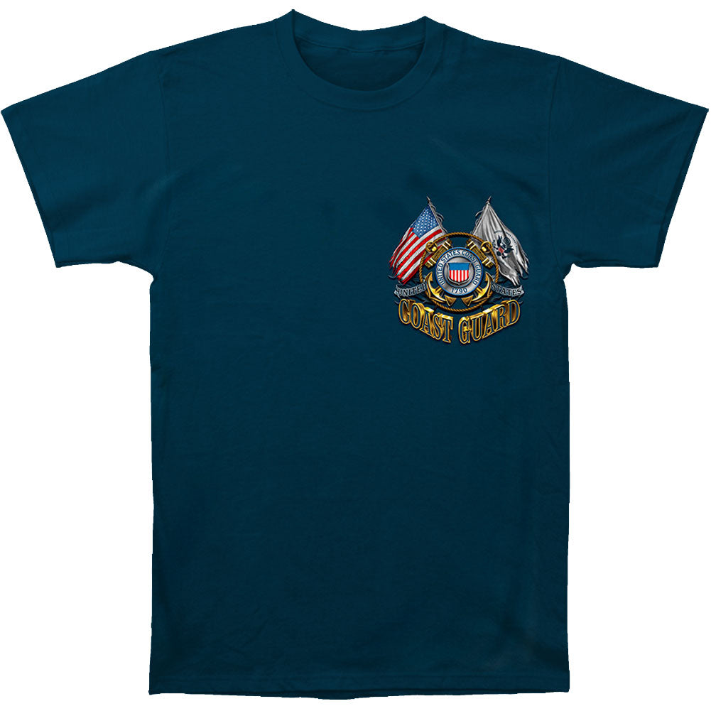 Novelty Double Flag Coast Guard T-shirt