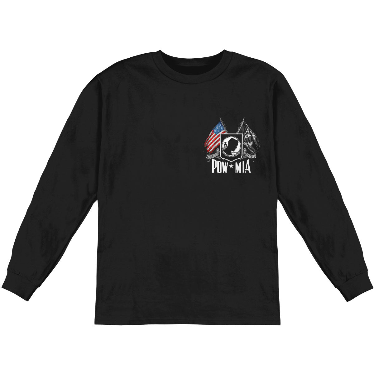 Novelty Double Flag Eagle Pow Long Sleeve