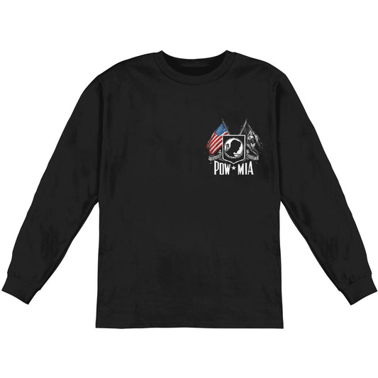 Novelty Double Flag Eagle Pow Long Sleeve