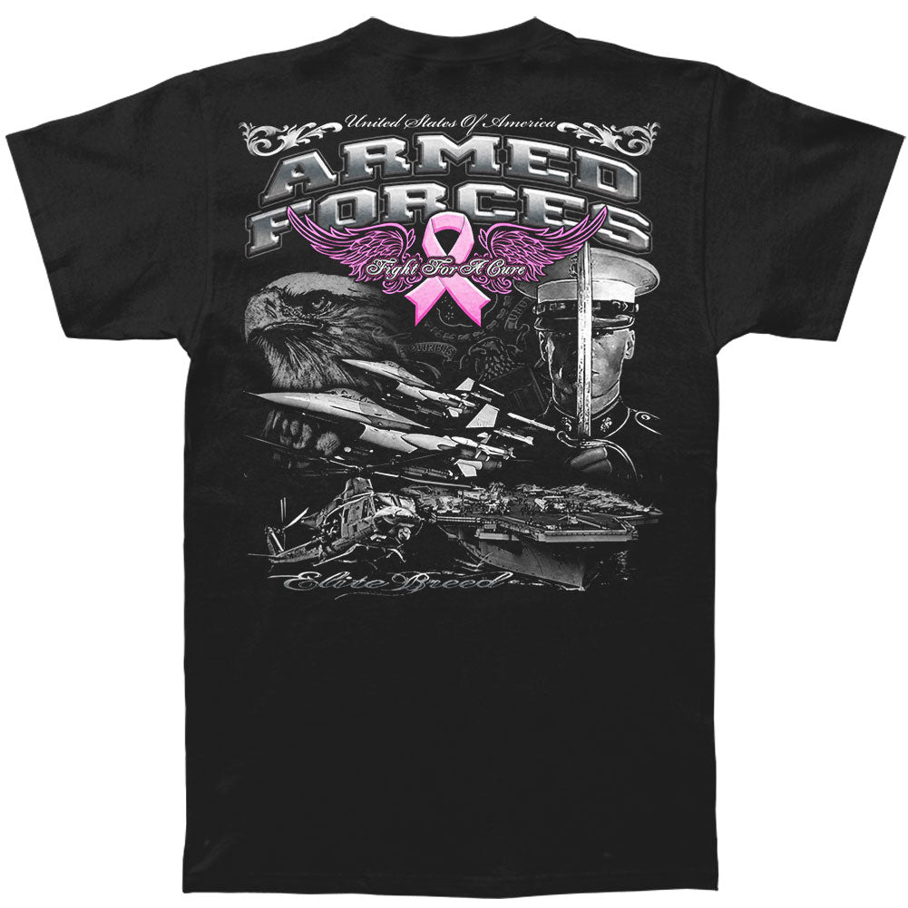 Novelty Elite Breed Armed Forces Fight Cancer T-shirt