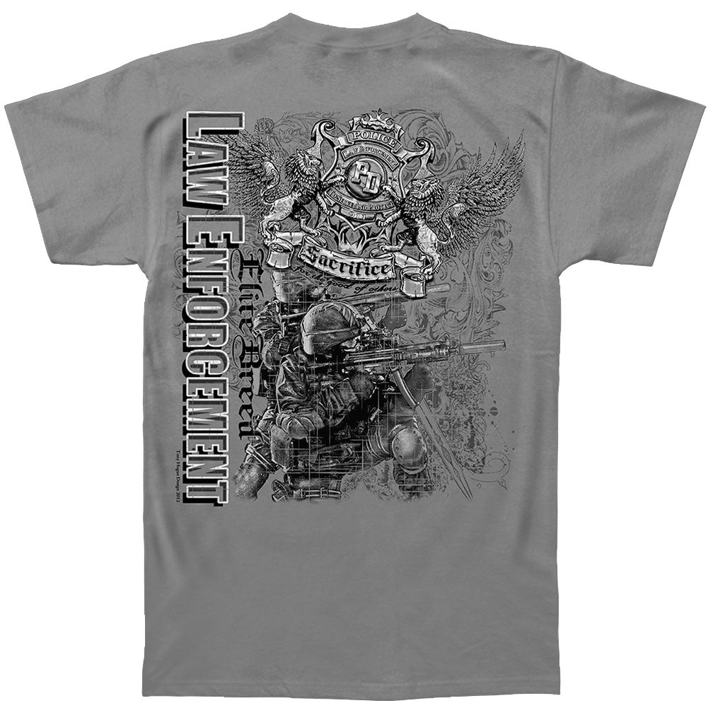 Novelty Elite Breed Elite Gray Law Enforcement T-shirt