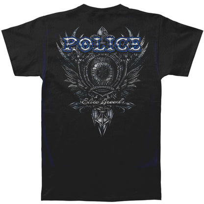 Novelty Elite Breed Police Crest Silver Foil T-shirt
