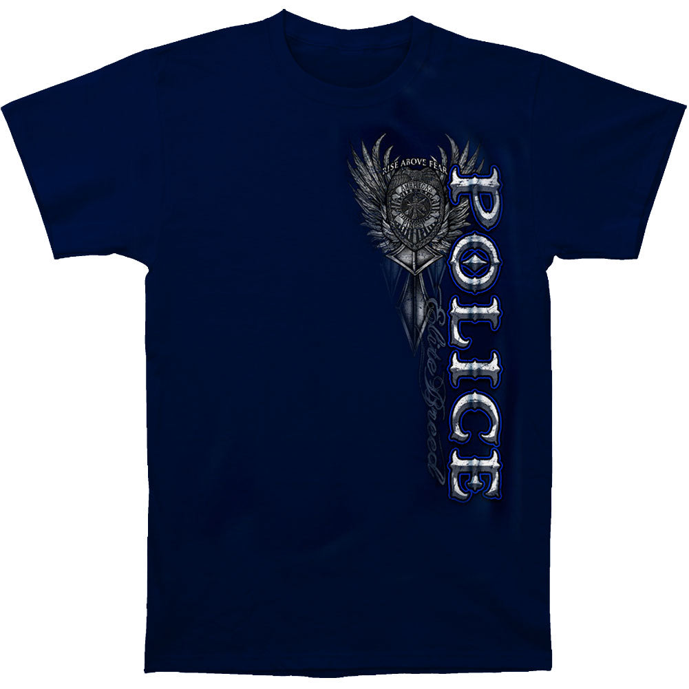 Novelty Elite Breed Police Crest Silver Foil T-shirt