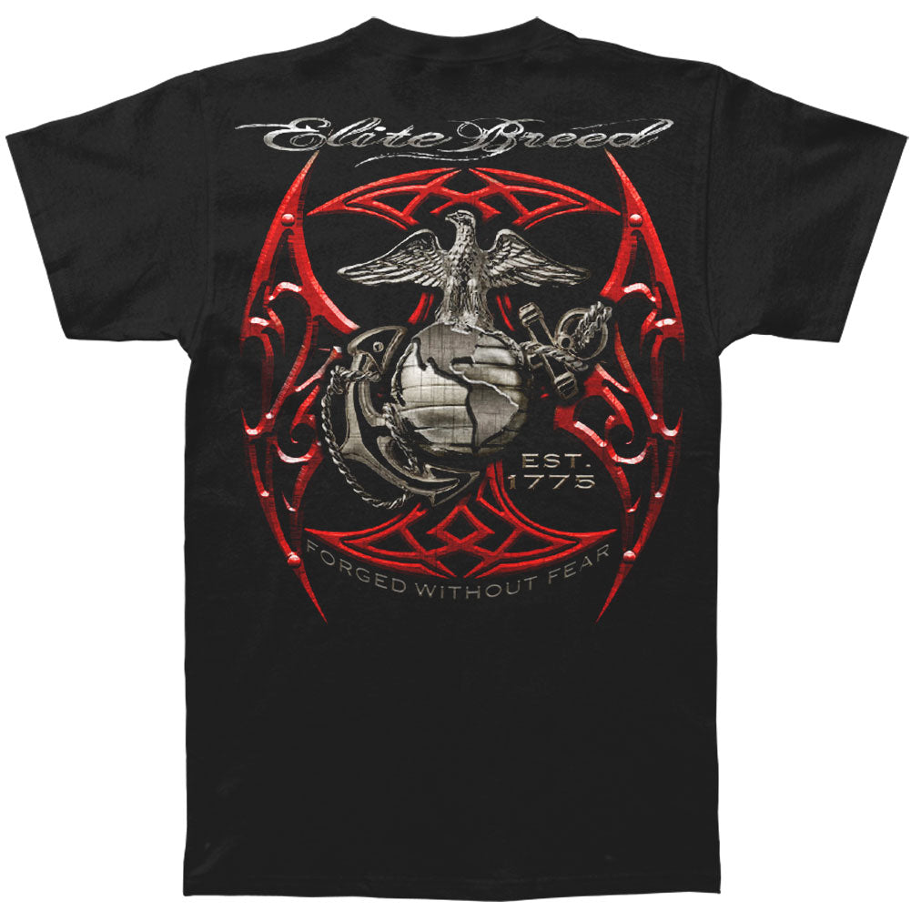 Novelty Elite Breed USMC Red Blades Silver Foil T-shirt