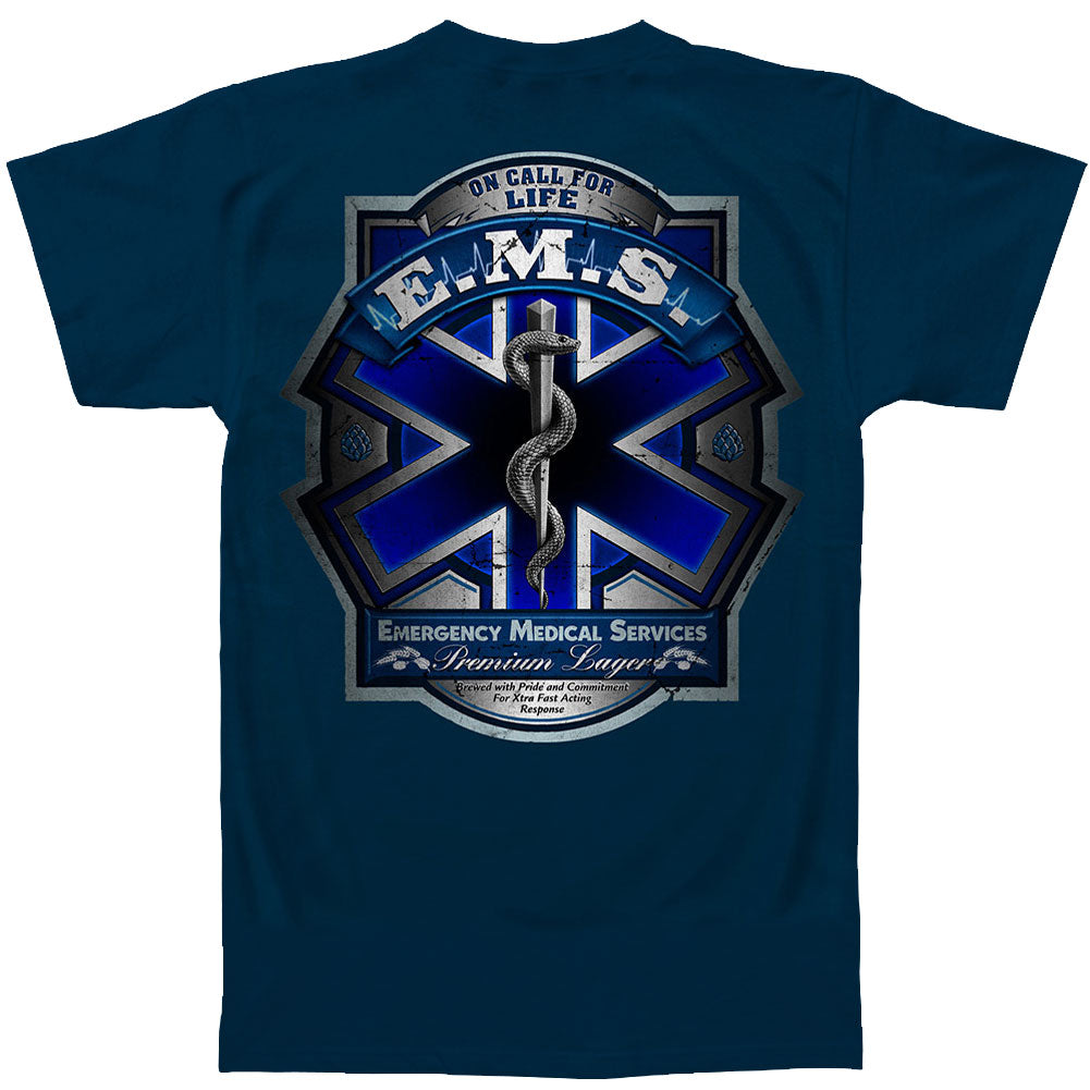 Novelty EMS Beer Label T-shirt