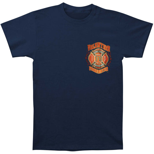 Novelty Fire Dept Faded Planks T-shirt Front