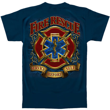 Novelty Fire Rescue Gold Shield T-shirt