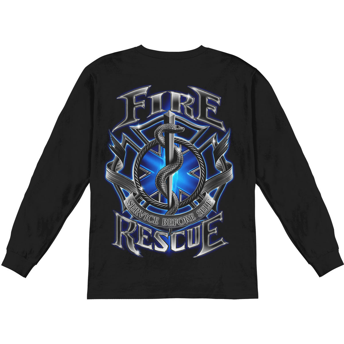 Novelty Fire Resuce Long Sleeve Back