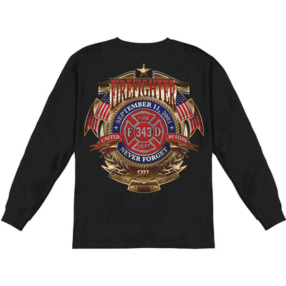 Novelty Firefighter Badge Of Honor Long Sleeve