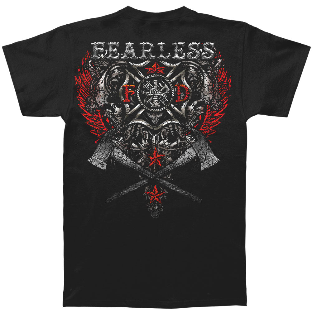 Novelty Firefighter Fearless Silver Foil T-shirt