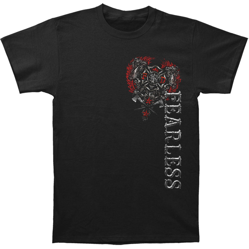Novelty Firefighter Fearless Silver Foil T-shirt