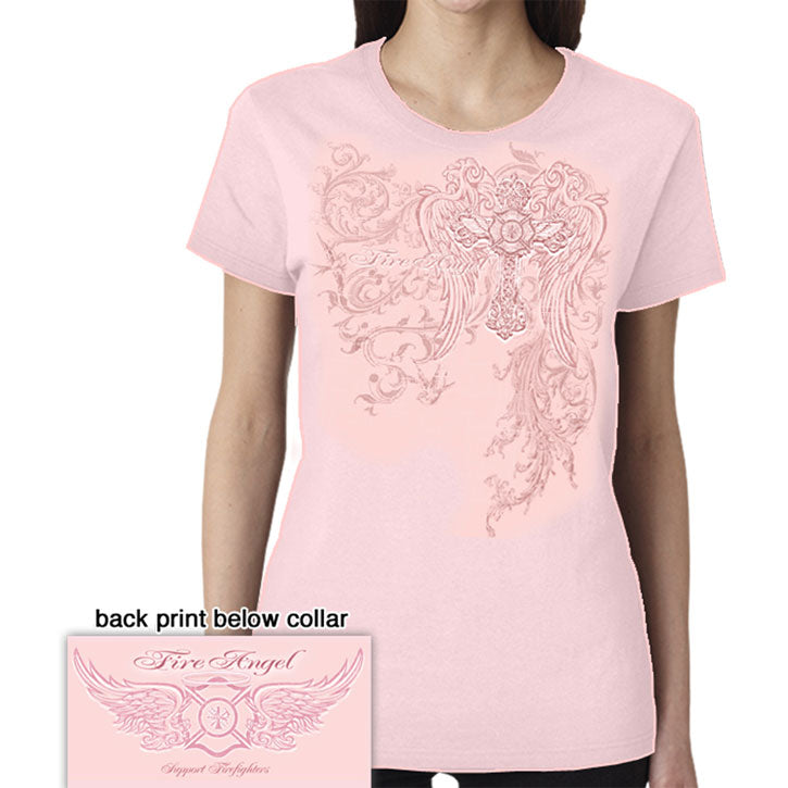 Novelty Firefighter Fire Angel T-shirt