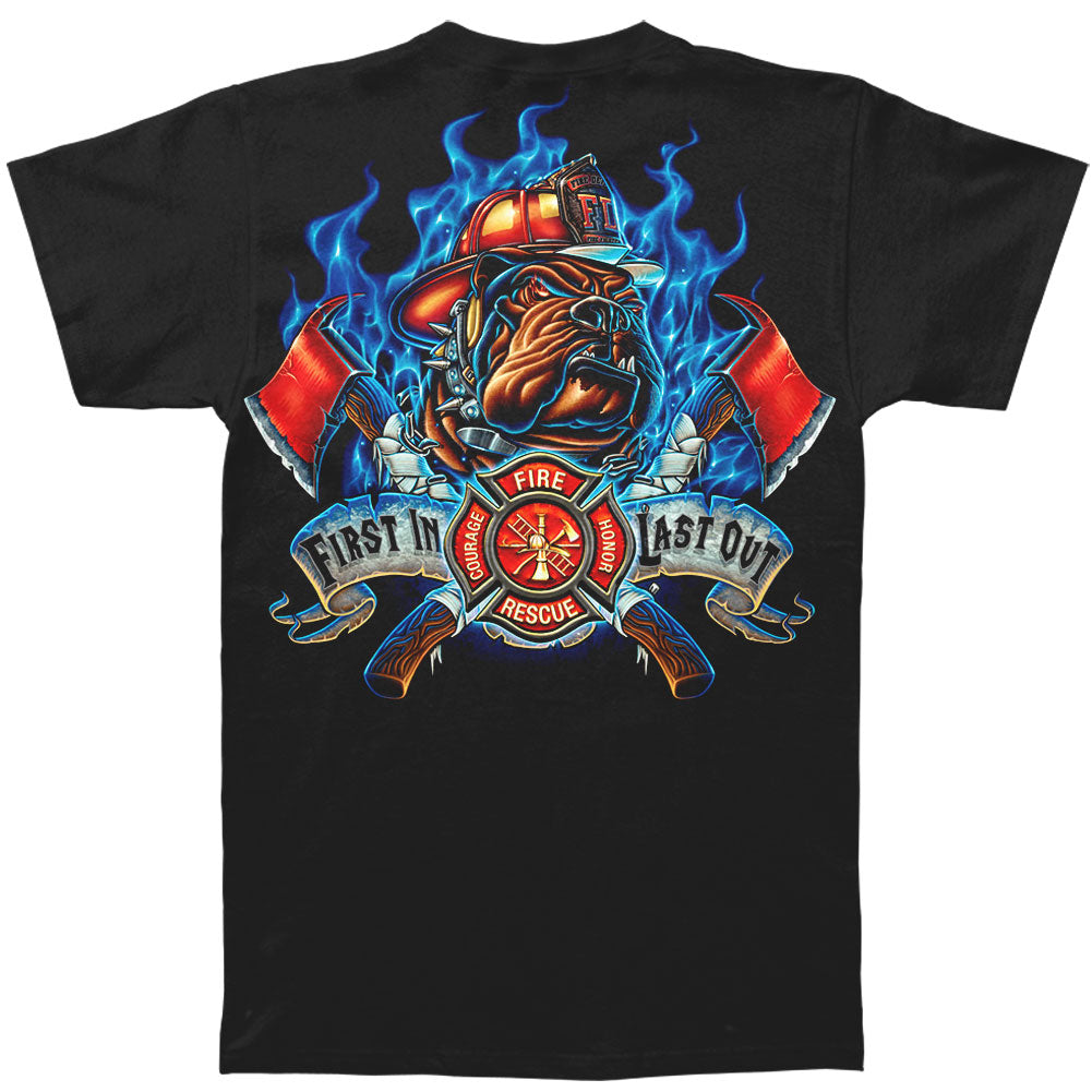 Novelty Novelty Firefighter Fire Dog First In Last Out T-shirt
