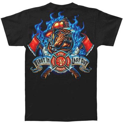 Novelty Novelty Firefighter Fire Dog First In Last Out T-shirt