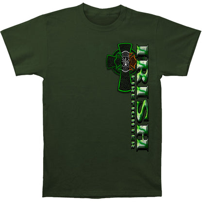 Novelty Firefighter Irish Green Foil T-shirt
