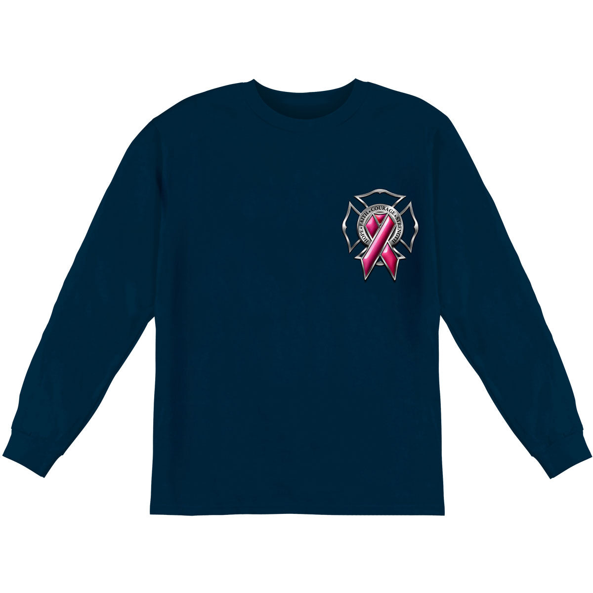 Novelty Firefighter Race For A Cure Long Sleeve