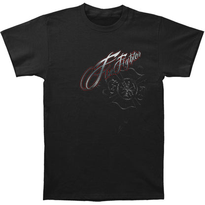 Firefighter Red Script Red Foil T-shirt