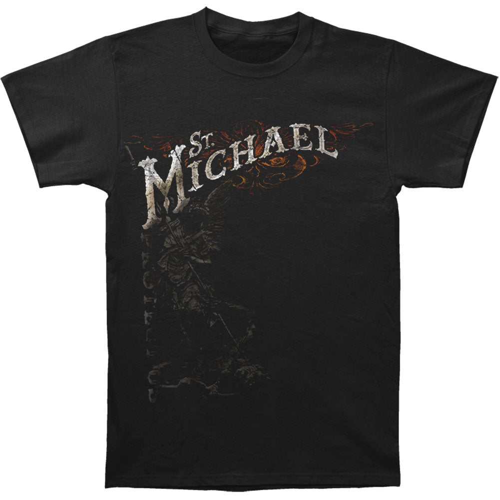 Novelty Firefighter St.Micheals Protect US Silver Foil T-shirt