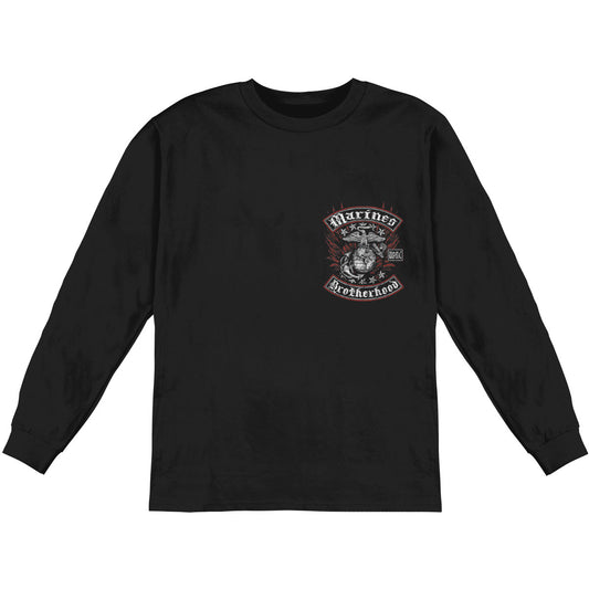 Novelty Marine Biker With Rockers Foil Stamp Long Sleeve