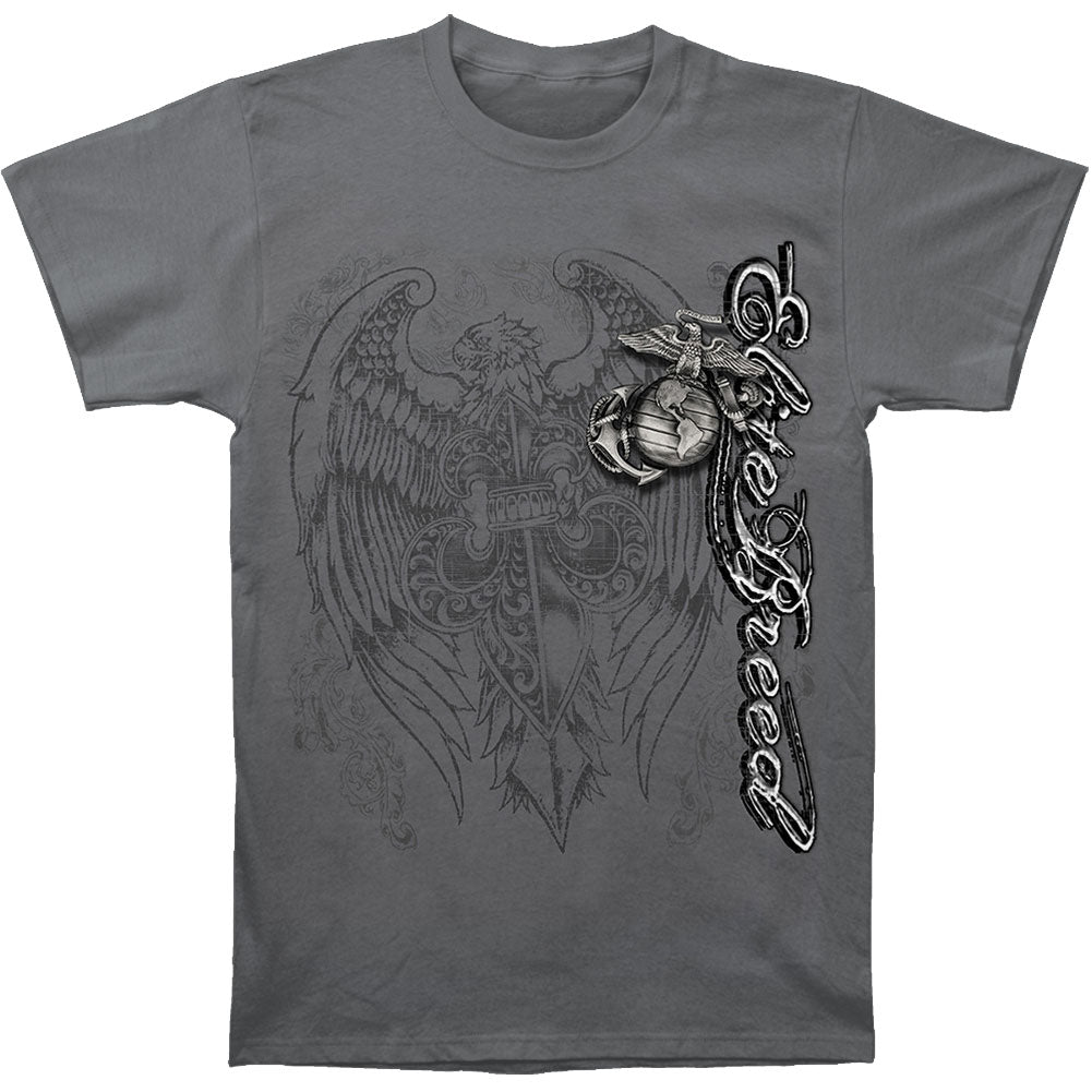 Novelty Marines Eagle Elite Breed Silver Foil T-shirt