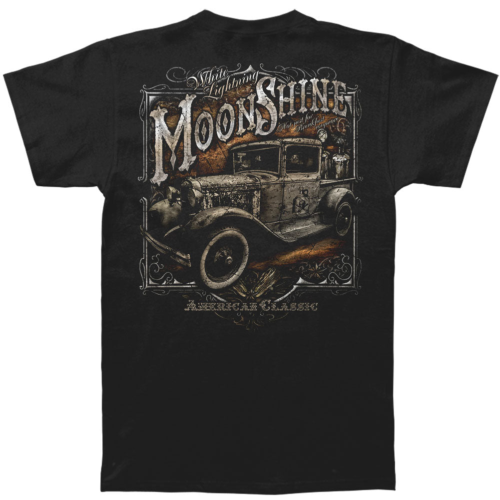 Novelty Moon Shine Truck Silver Foil T-shirt