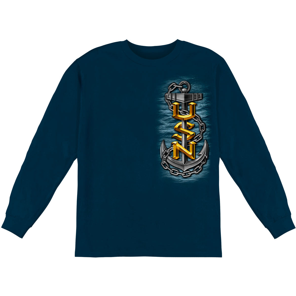 Novelty Navy Full Print Eagle Long Sleeve