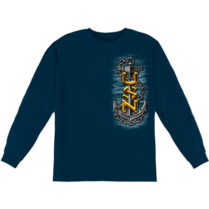 Novelty Navy Full Print Eagle Long Sleeve