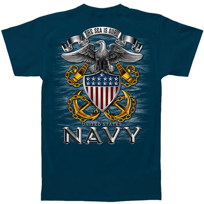 Novelty Navy Full Print Eagle T-shirt