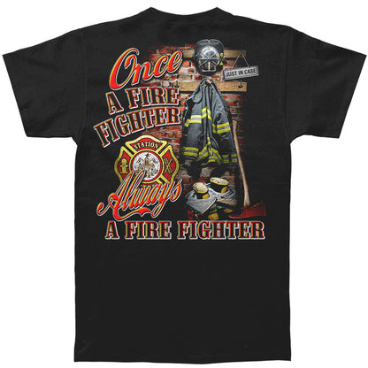 Novelty Once And Always A Firefighter T-shirt