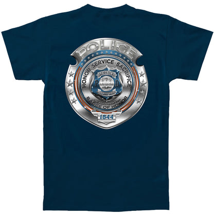 Novelty Police Honor Courage Sacrifice Badge T-shirt