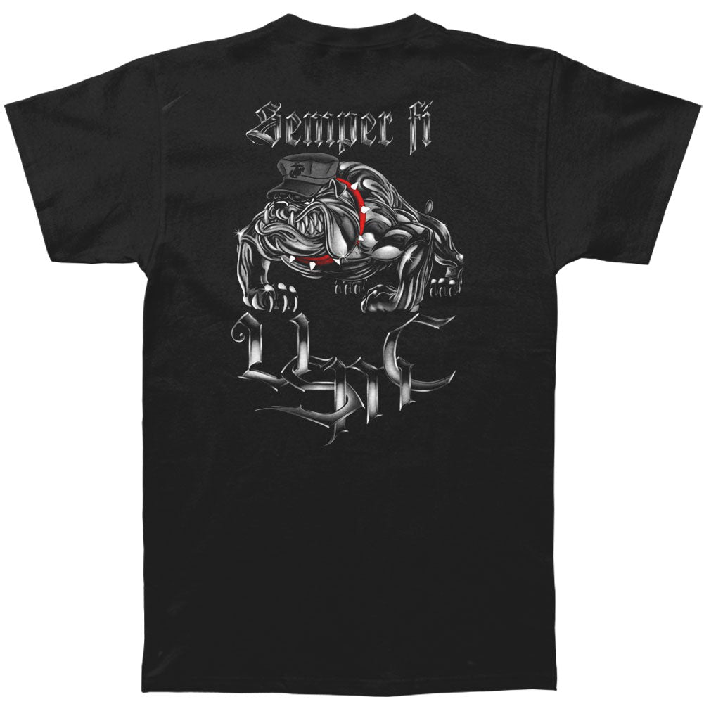 Novelty Sempri Fi Chrome Dog Marine Corps T-shirt