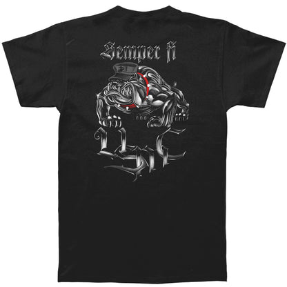 Novelty Sempri Fi Chrome Dog Marine Corps T-shirt