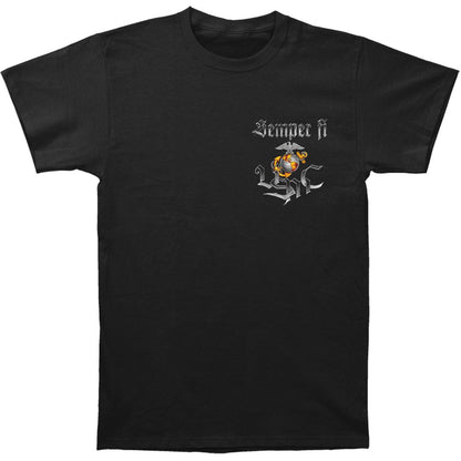 Novelty Sempri Fi Chrome Dog Marine Corps T-shirt