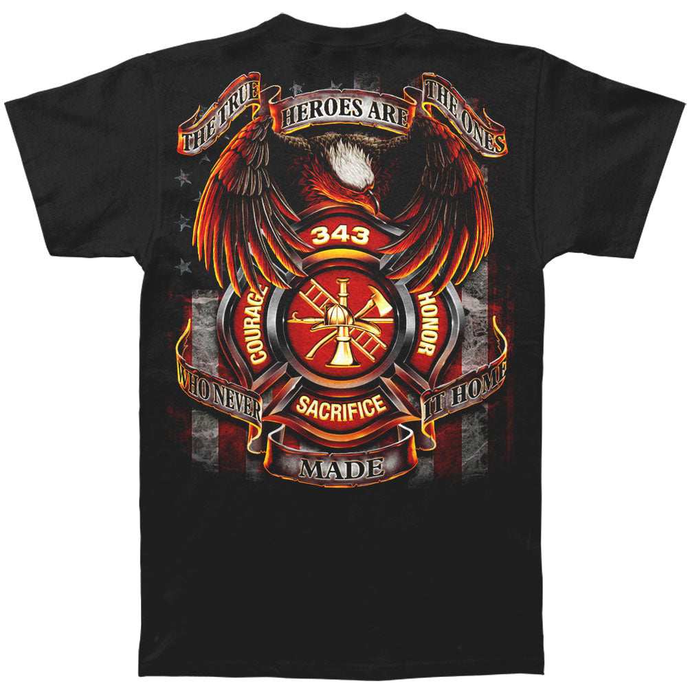 Novelty True Hero Firefighter T-shirt