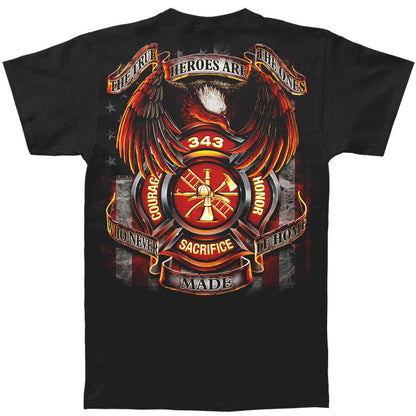 Novelty True Hero Firefighter T-shirt