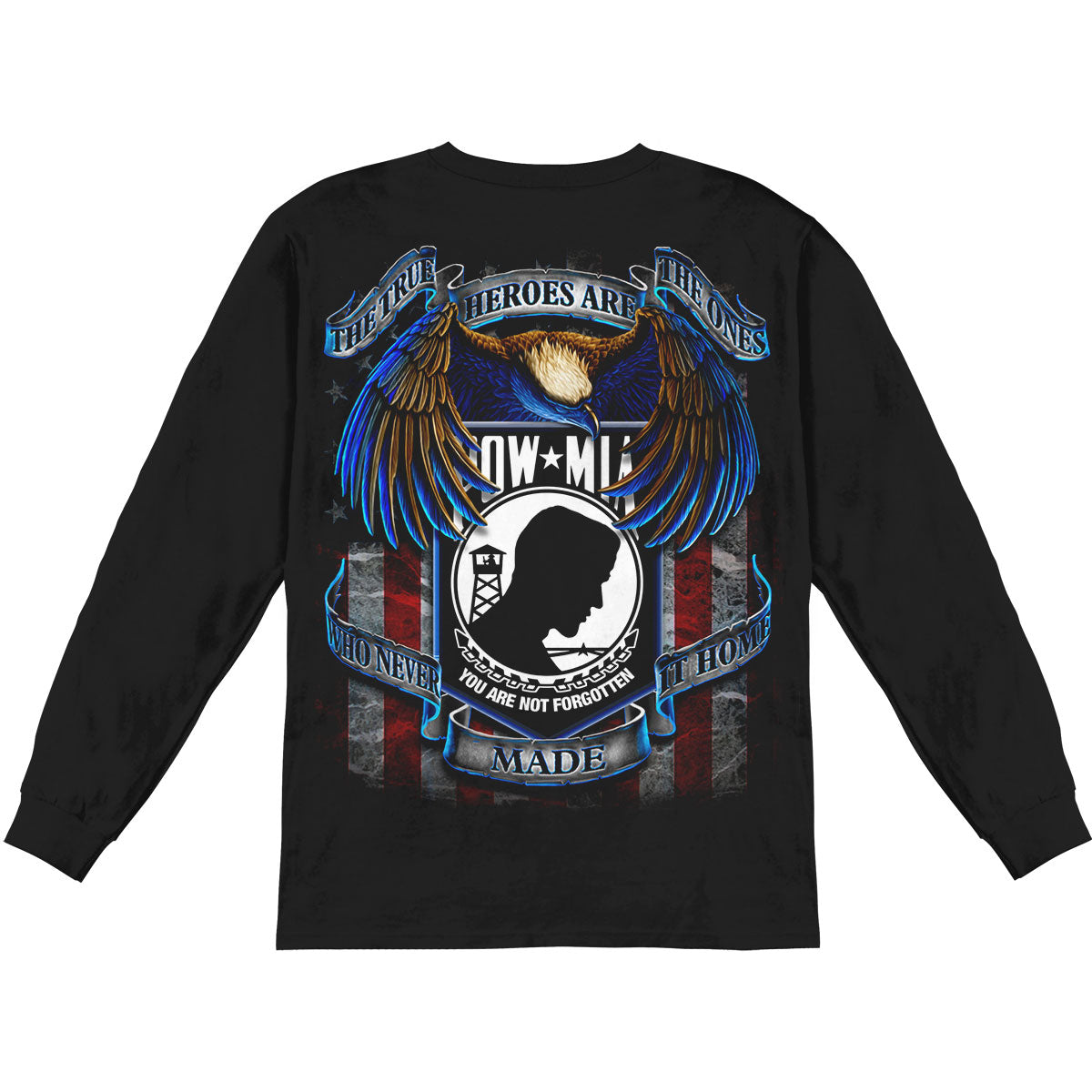 Novelty True Heros Pow MIA Long Sleeve Back