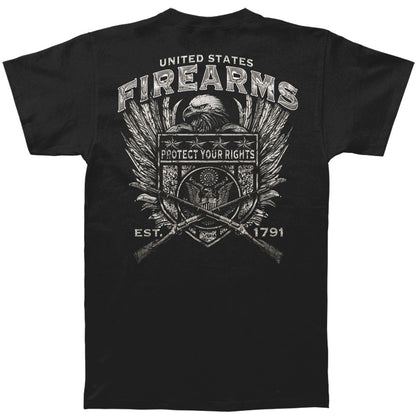 Novelty United States Fire Arms Silver Foil T-shirt