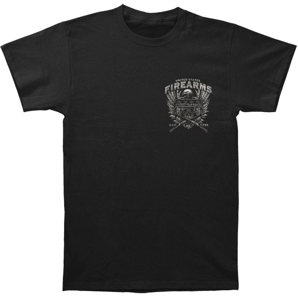 Novelty United States Fire Arms Silver Foil T-shirt