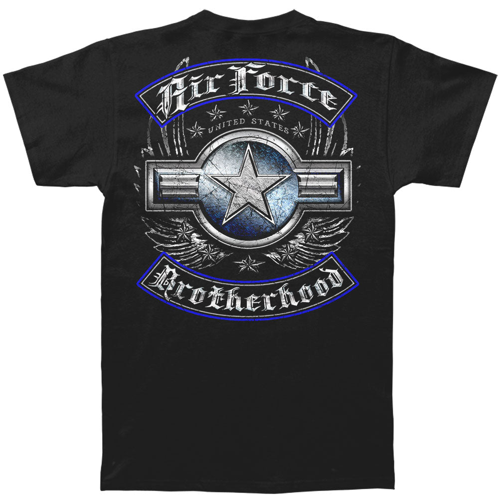 Novelty US Air Force Steel Wings Biker Rockers Silver Foil T-shirt