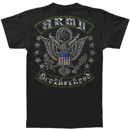 Novelty US Army Silver Stars Biker Rockers Silver Foil T-shirt