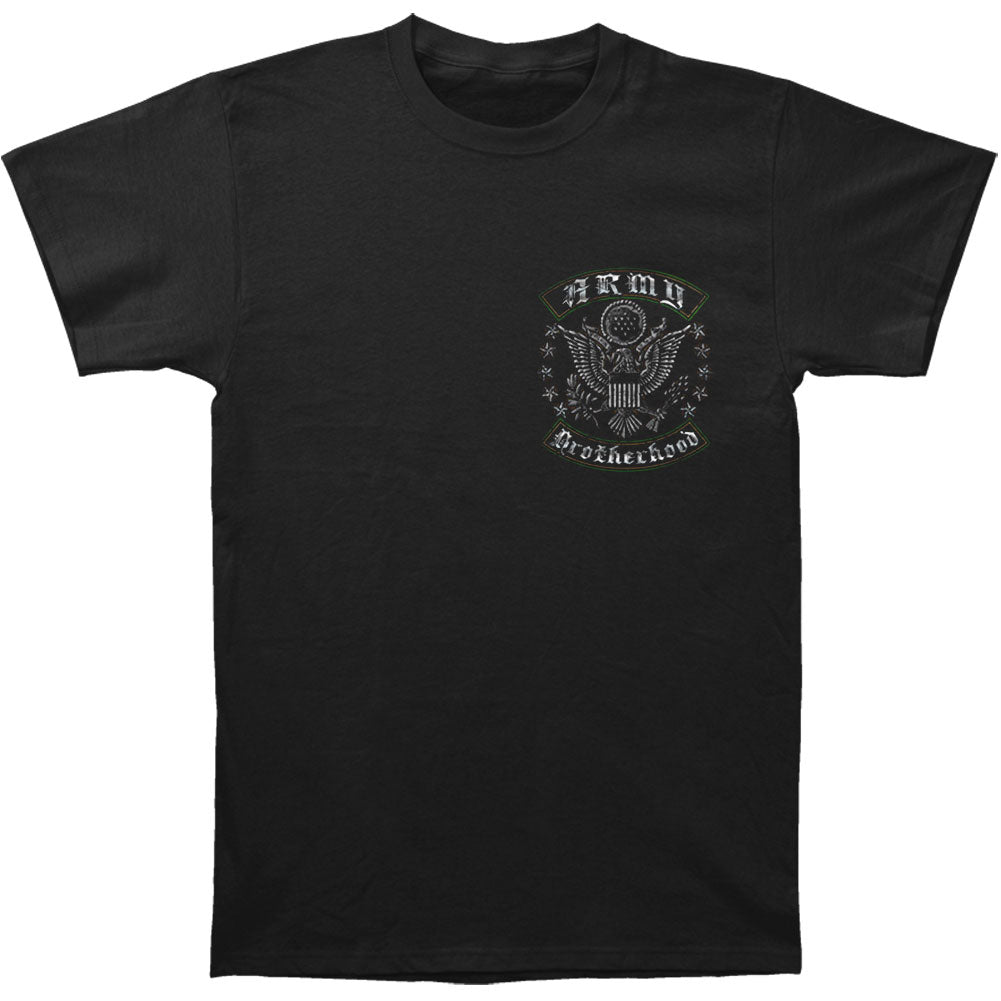 Novelty US Army Silver Stars Biker Rockers Silver Foil T-shirt