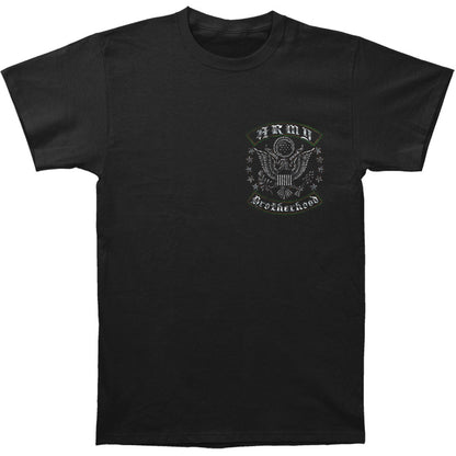 Novelty US Army Silver Stars Biker Rockers Silver Foil T-shirt