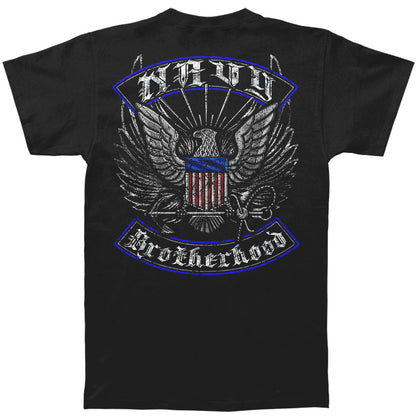 Novelty US Navy Steel Wings Biker Rocker Silver Foil T-shirt