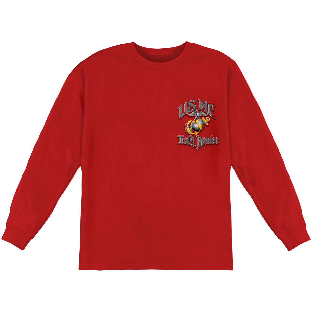 Novelty USMC " Teufel Hunden" Long Sleeve Front